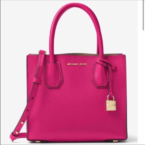 🆕MICHAEL KORS Mercer Convertible Hot Pink Bag - Picture 2 of 7